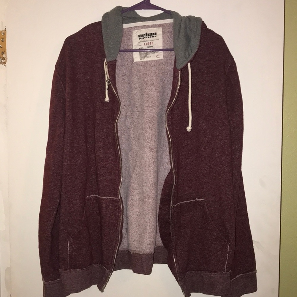 Large zip hoodie